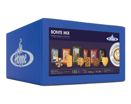 Hoppe koffiekoekjes bonte mix 6 soorten 150 stuks