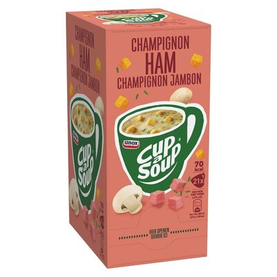 Unox Cup-a-Soup Champignon Ham 21 x 175 ml (te bestellen op aanvraag via de mail info@koffieservicetotaal.nl)