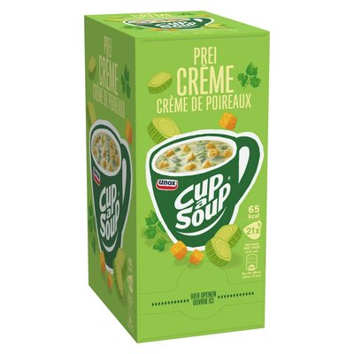 Unox Cup-a-Soup Prei Creme 21 x 175 ml  (let op korte THT !!)