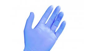 Handschoenen gepoederd blauw Maat S (doos á 100stuks)